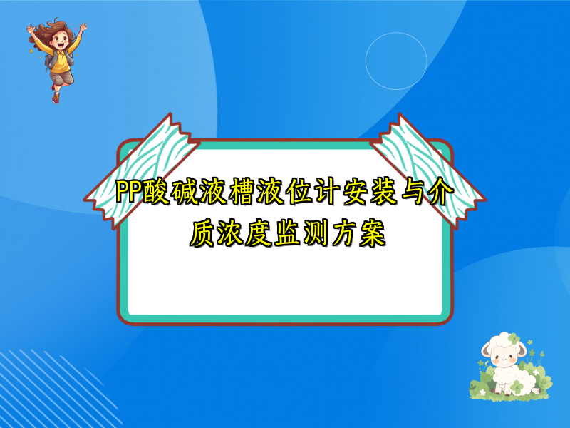 PP酸碱液槽液位计安装与介质浓度监测方案
